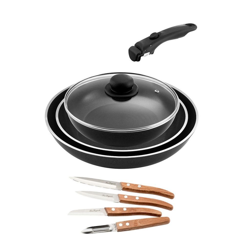 Batterie de cuisine 10 pièces Noir – Arom par Cuisinox