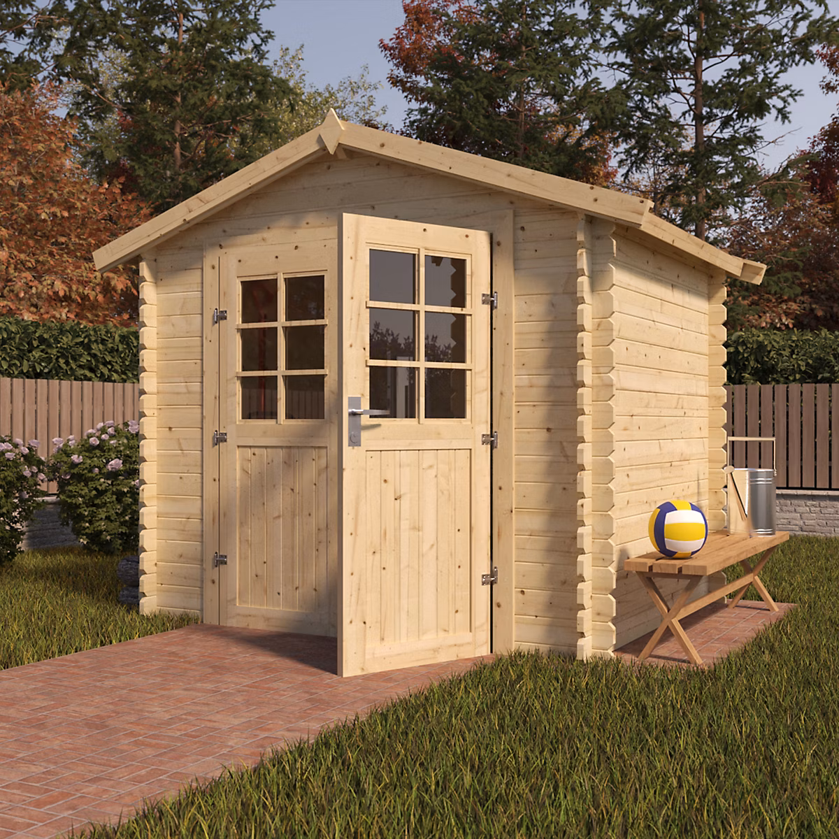 Abri de jardin en bois double pente Falun 2.5 × 2 m