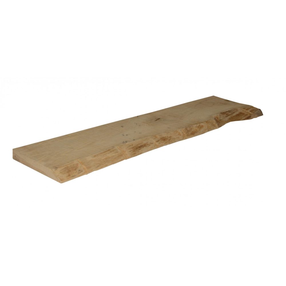CENTRALE BRICO Etagère murale chêne massif naturel brut, L.90 x P.18.5 cm, Ep.29 mm