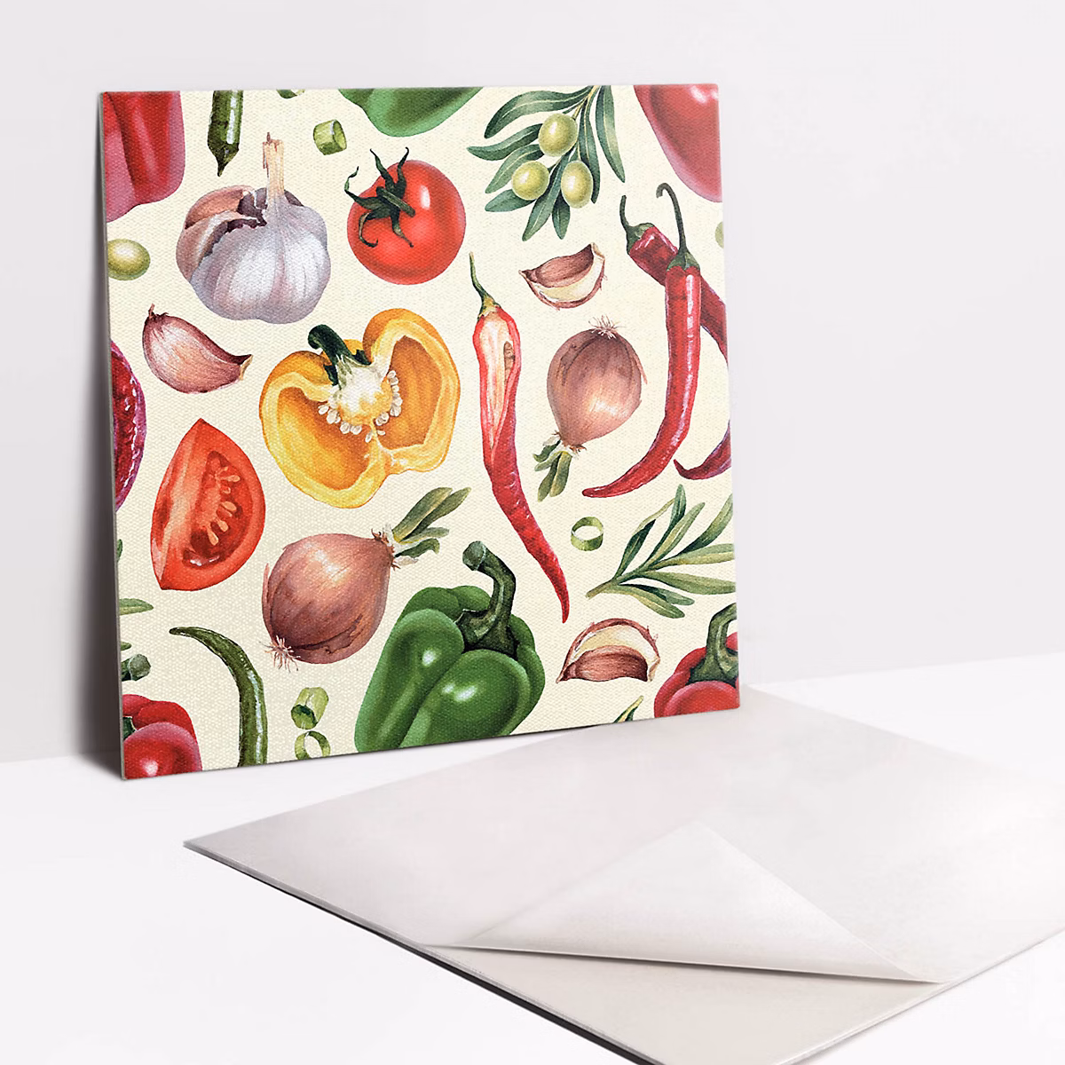 Carreaux vinyle Tulup 30 × 30 cm Légumes de dessins animés colorés 9 pcs