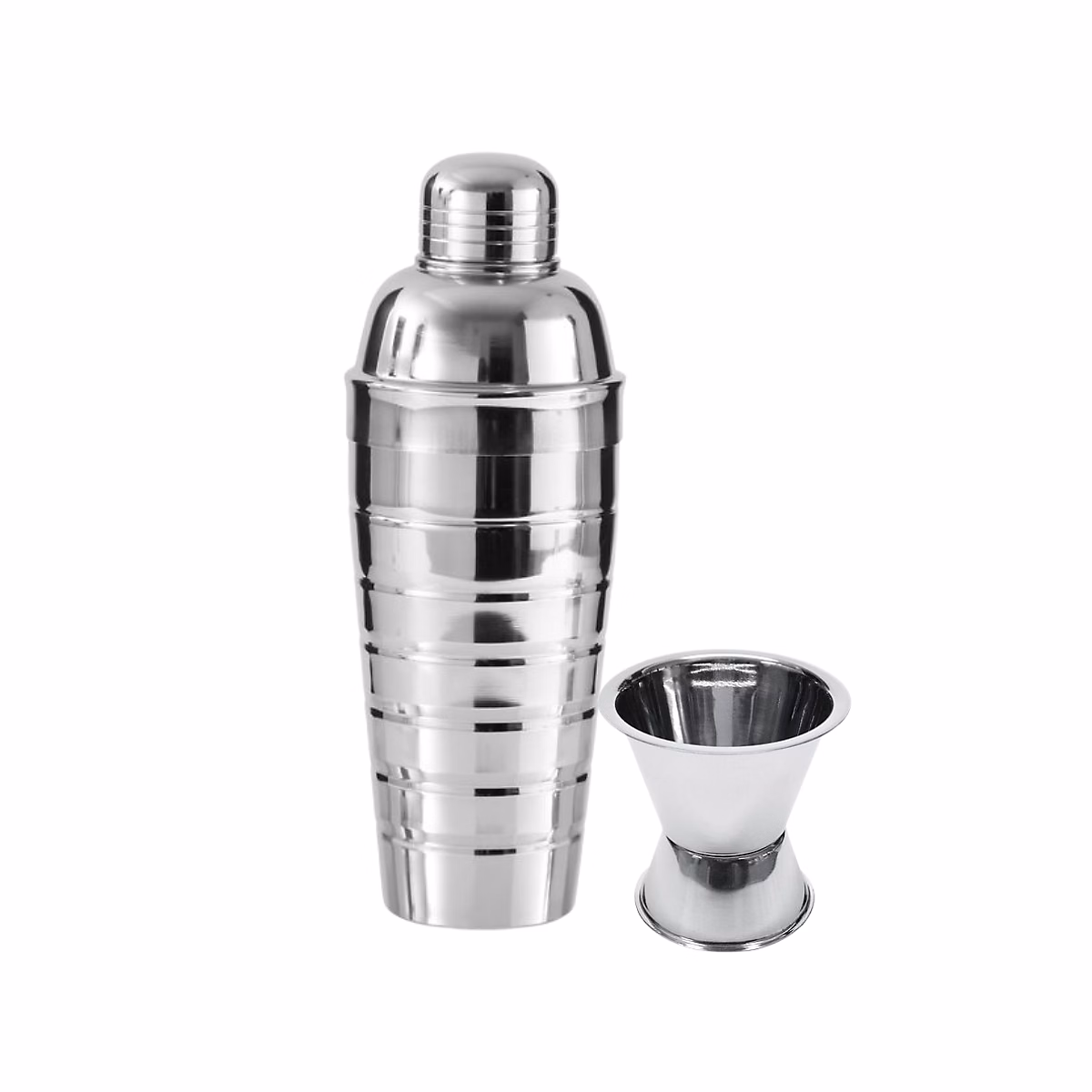 Accessoire de préparation – Duo cocktails avec shaker et doseur à alcool inox Fackelmann Bar Concept