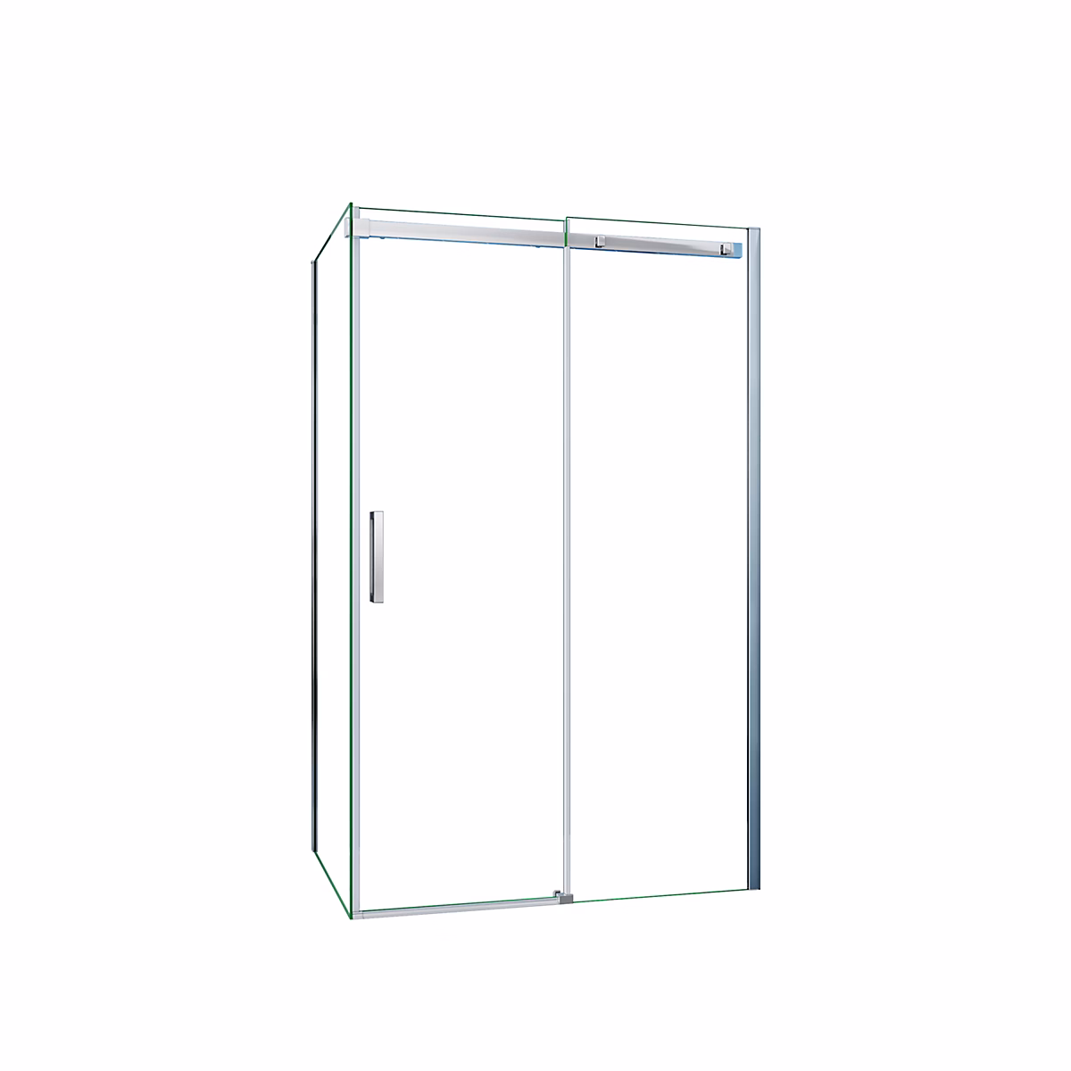 Cabine De Douche 110 × 80 × 195cm Porte De Douche Coulissante Et Paroi De Latérale