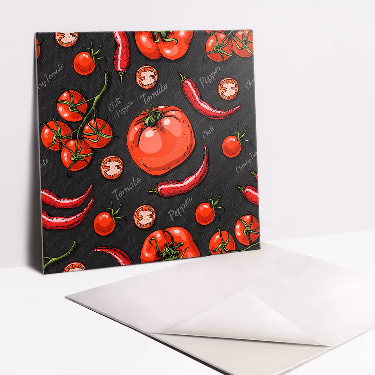 Carreaux vinyle Tulup 30 × 30 cm Poivrons et tomates 9 pcs