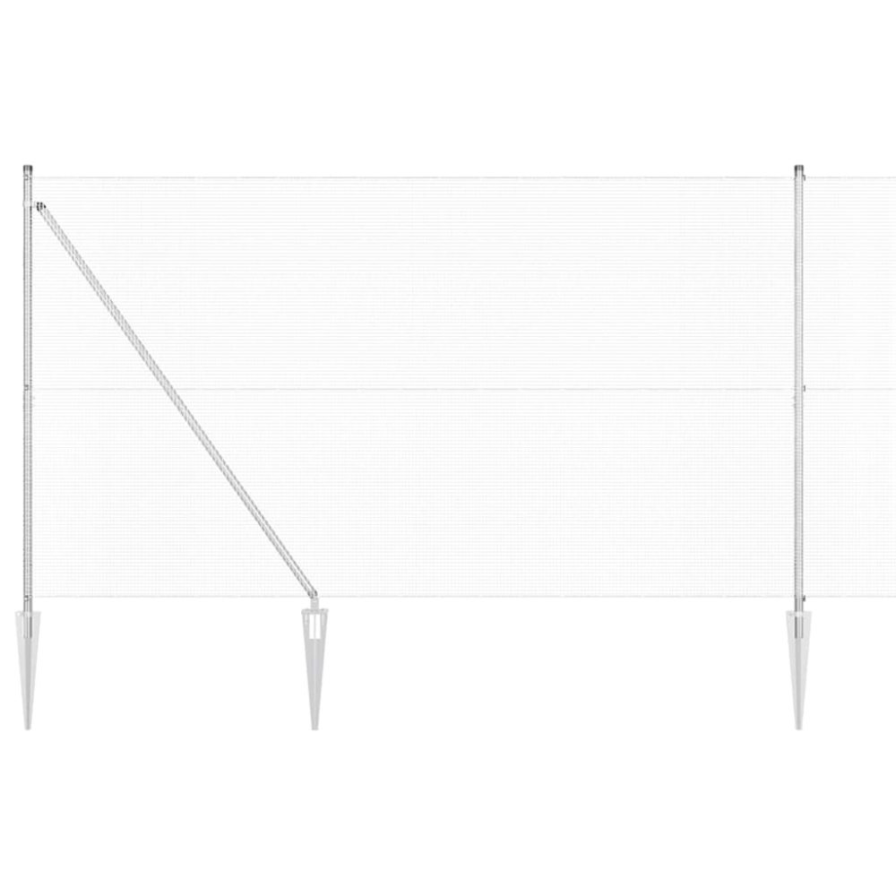 vidaXL Clôture en fil soudé avec pointes 10 x 1,6 m Acier galvanisé