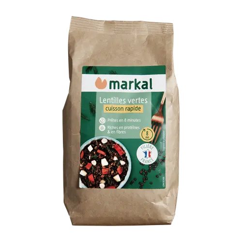 Un choix malin pour l’extérieur:Lentilles vertes bio cuisson rapide Markal - 400 g