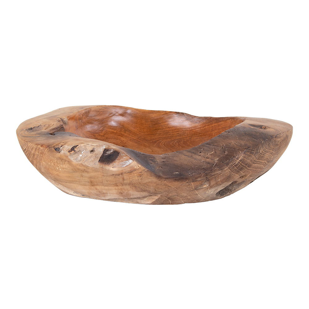 Bol Rio en Teck Naturel Diam.30 × 10 cm – Élégance et Authenticité