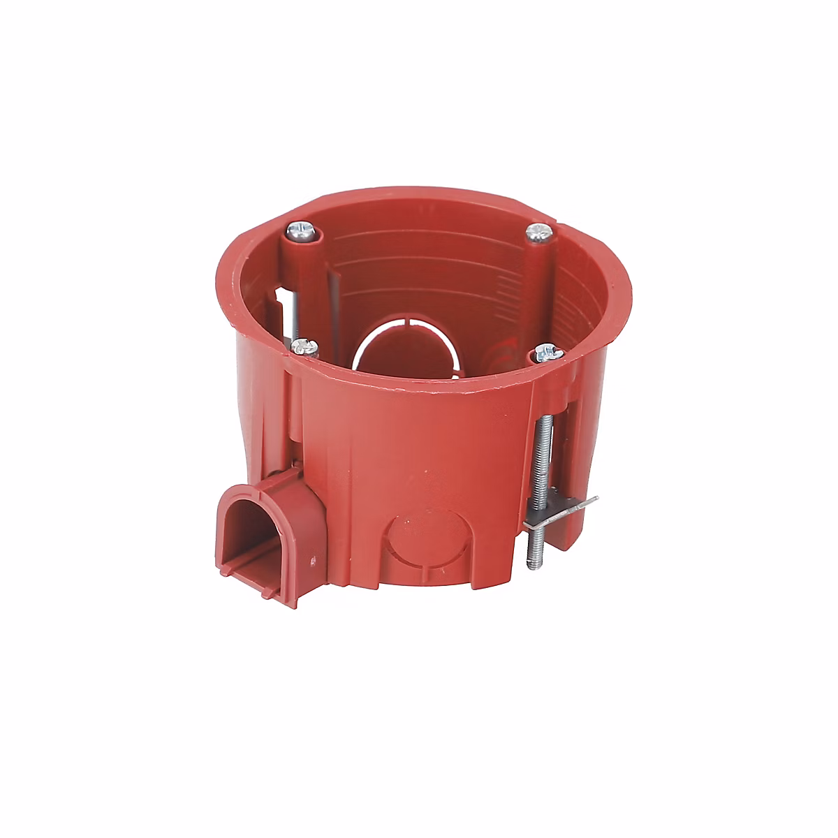 Boîte d encastrement de dérivation 60 – peu profonde pour plaques de plâtre, avec vis, rouge, pièces, lot de 50
