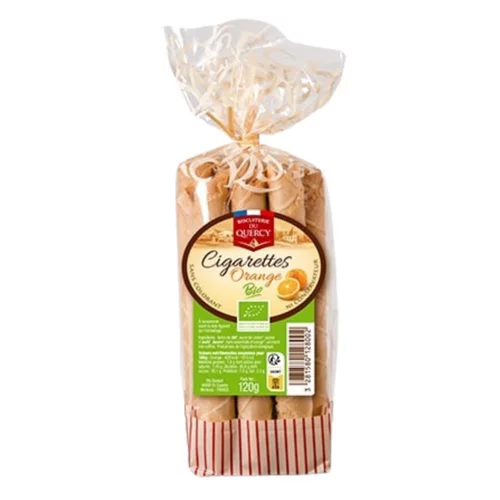 Sélection pour le jardin:Cigarettes orange bio Biscuits les Saules - 120 g