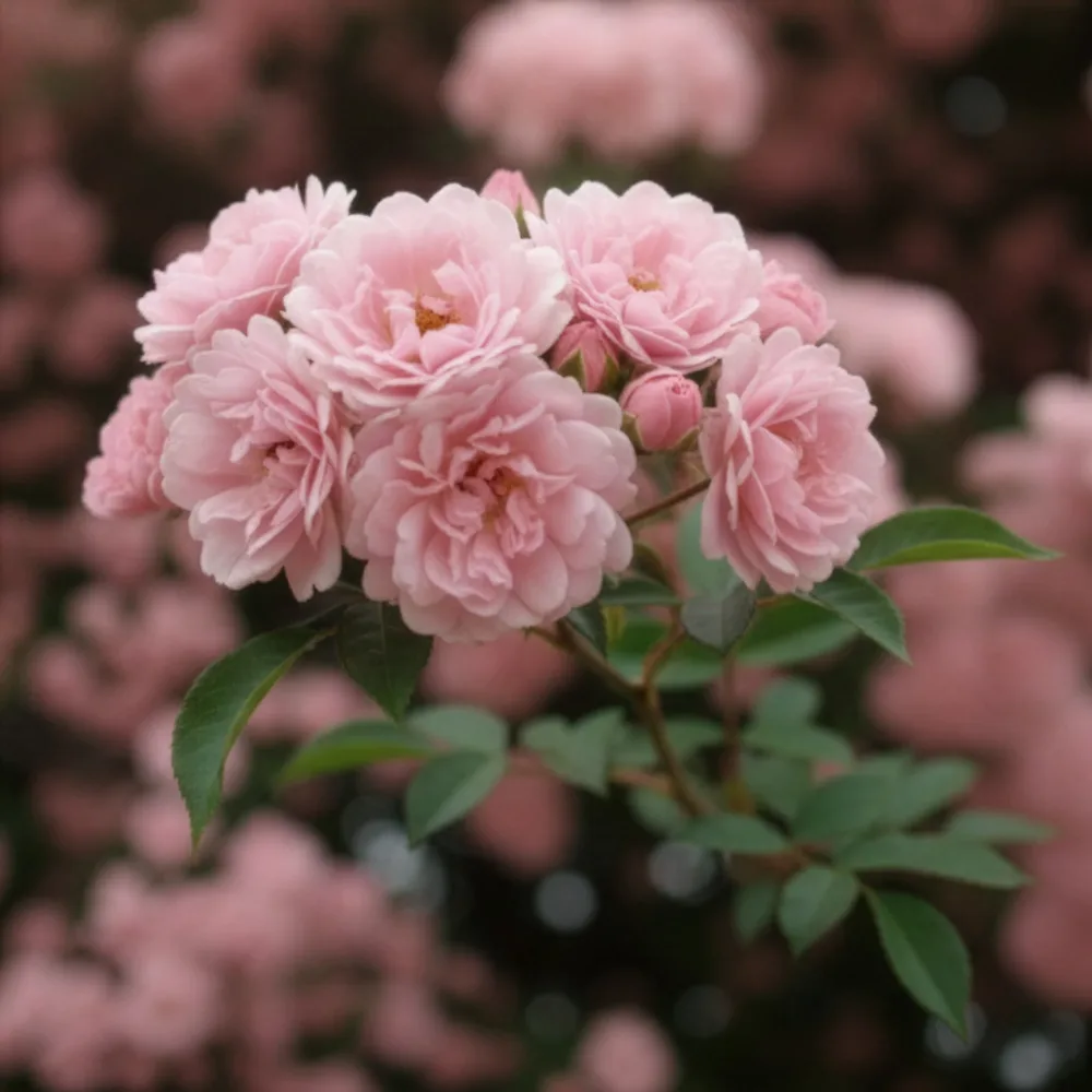 Rosier grimpant de Banks rose Rosa banksiae Rosea