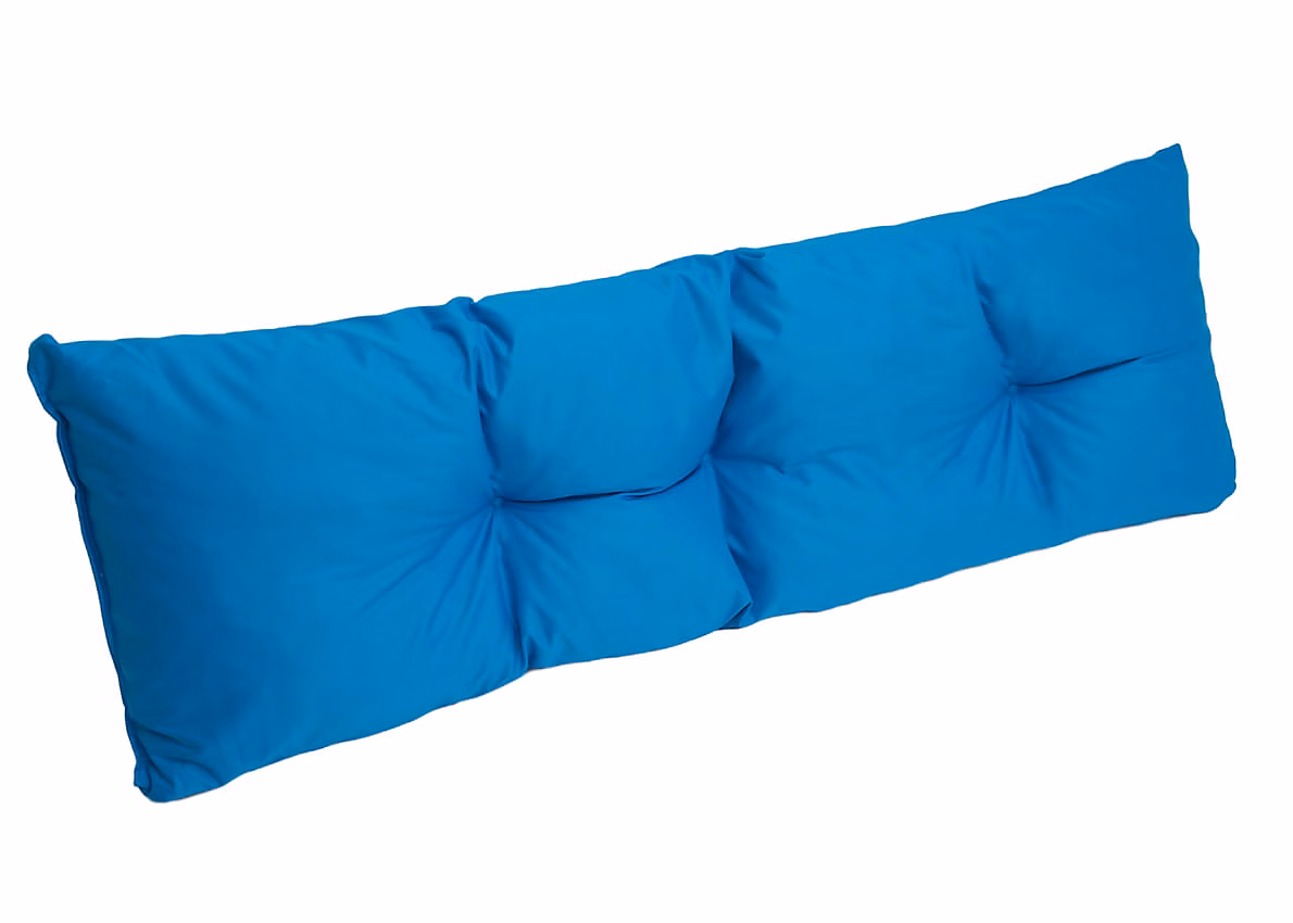 Coussin de palette 120 × 40cm coussin d'assise coussin de jardin confortable coussin de jardin Coussin de palette Bleu