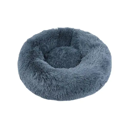 Extérieur sélection:Corbeille ronde moelleuse en peluche grise Wouapy - 60 cm