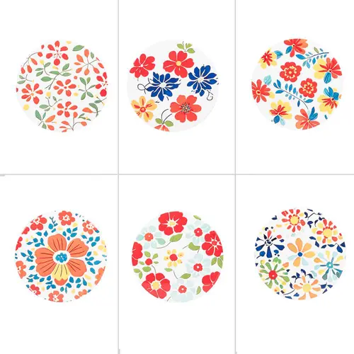 Le bon choix pour l’extérieur:Dessous de plat en céramique décoré Bloom - Ø 20 cm