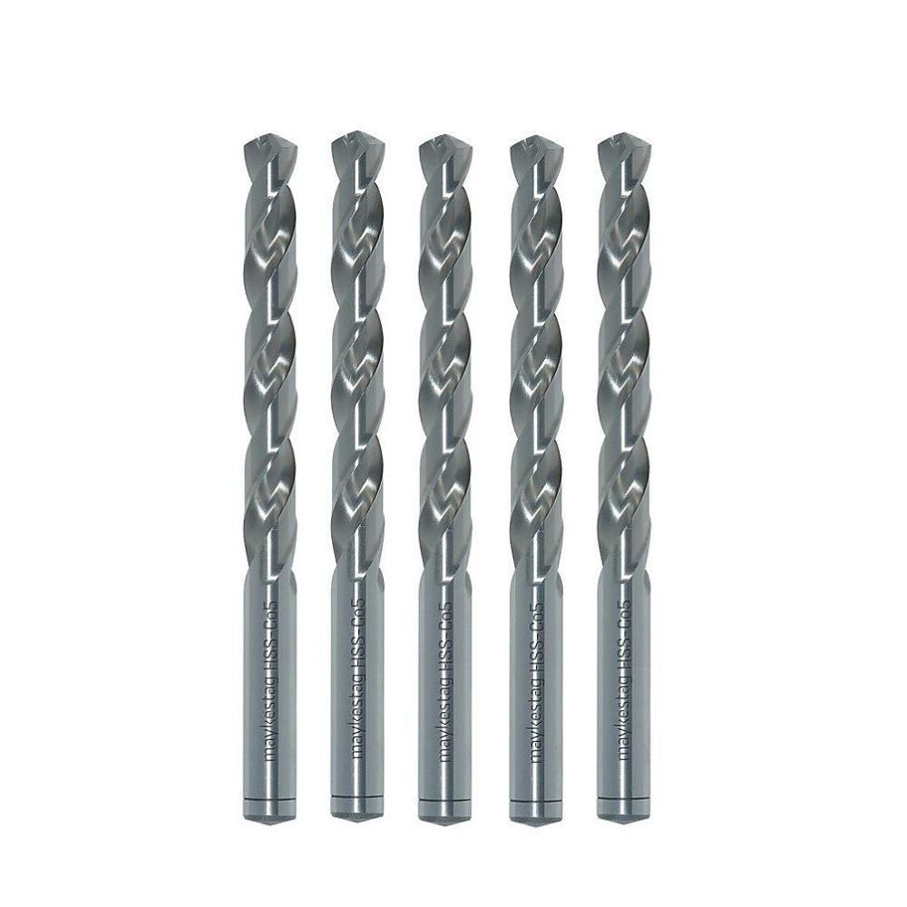 10 Forets Hélicoïdaux HSS Cobalt DIN 338 R-AS – Inox, Aciers D. 8.8 x Lt. 125 x Lu. 81 x Q. 8.8 mm x Z2, Diamwood