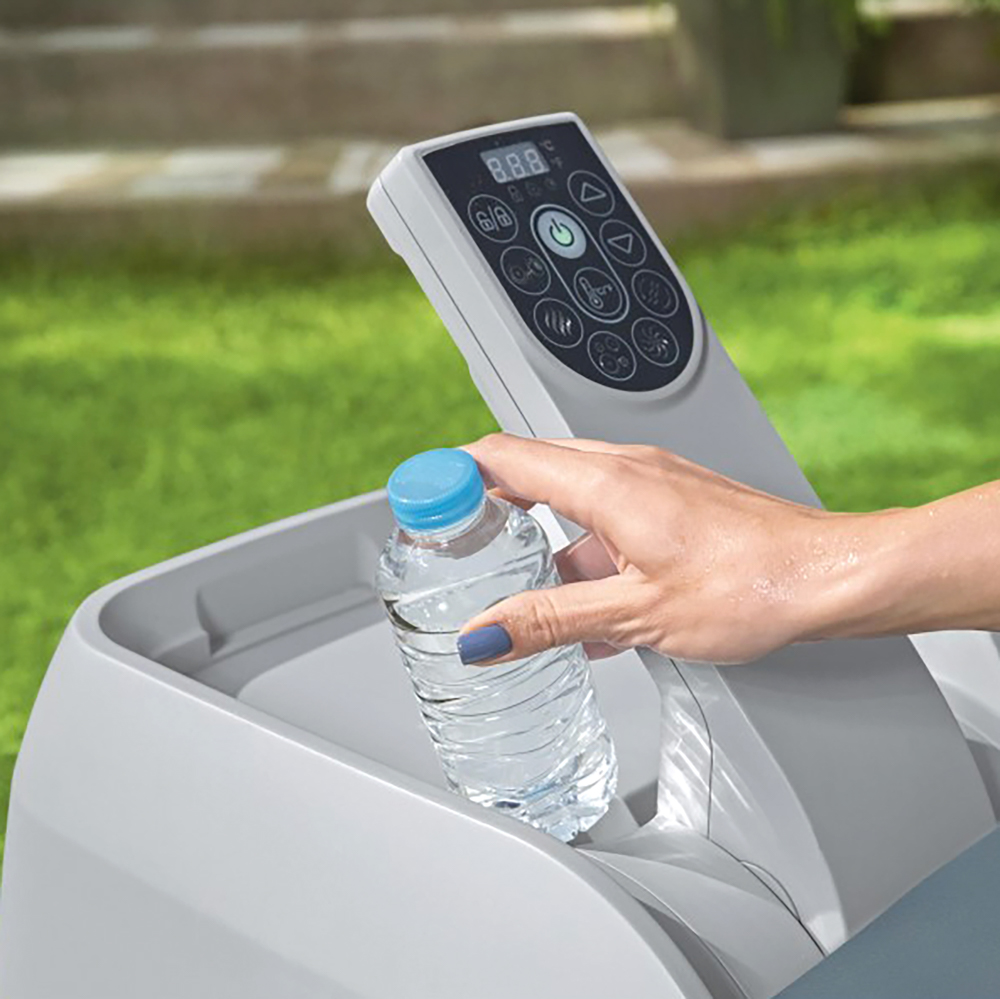 Bestway Lay-Z - Spa Hawaïï hydrojets, 4/6 places carré gris