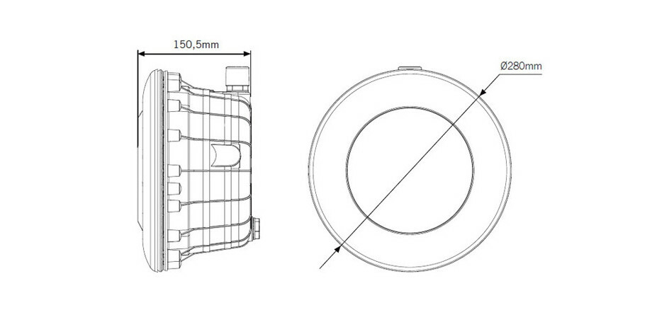 Projecteur LED 1.11 RGB gris anthracite-Piscine béton/liner
