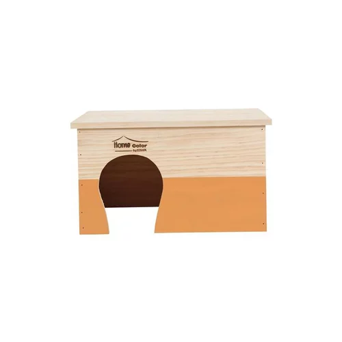 Pour un extérieur agréable：Maison en bois Home rectangle taille XL orange 35x28x20 cm