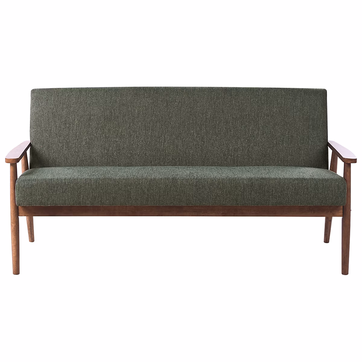 Canapé 3 places ESRUM Tissu Marron foncé/vert – Réf. JNVGLZKUE3697514260