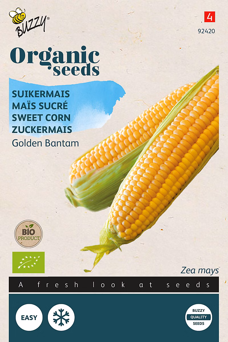 Buzzy Organic Maïs sucré Golden Bantam- bio Semences – Ca. 3 gr