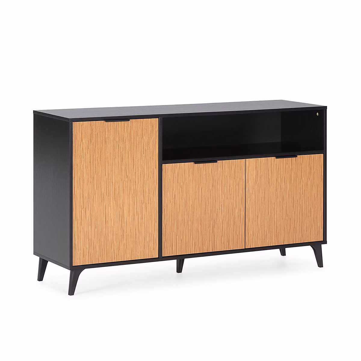 Buffet Denis 3 portes 1 trou – couleur Noir/Bois