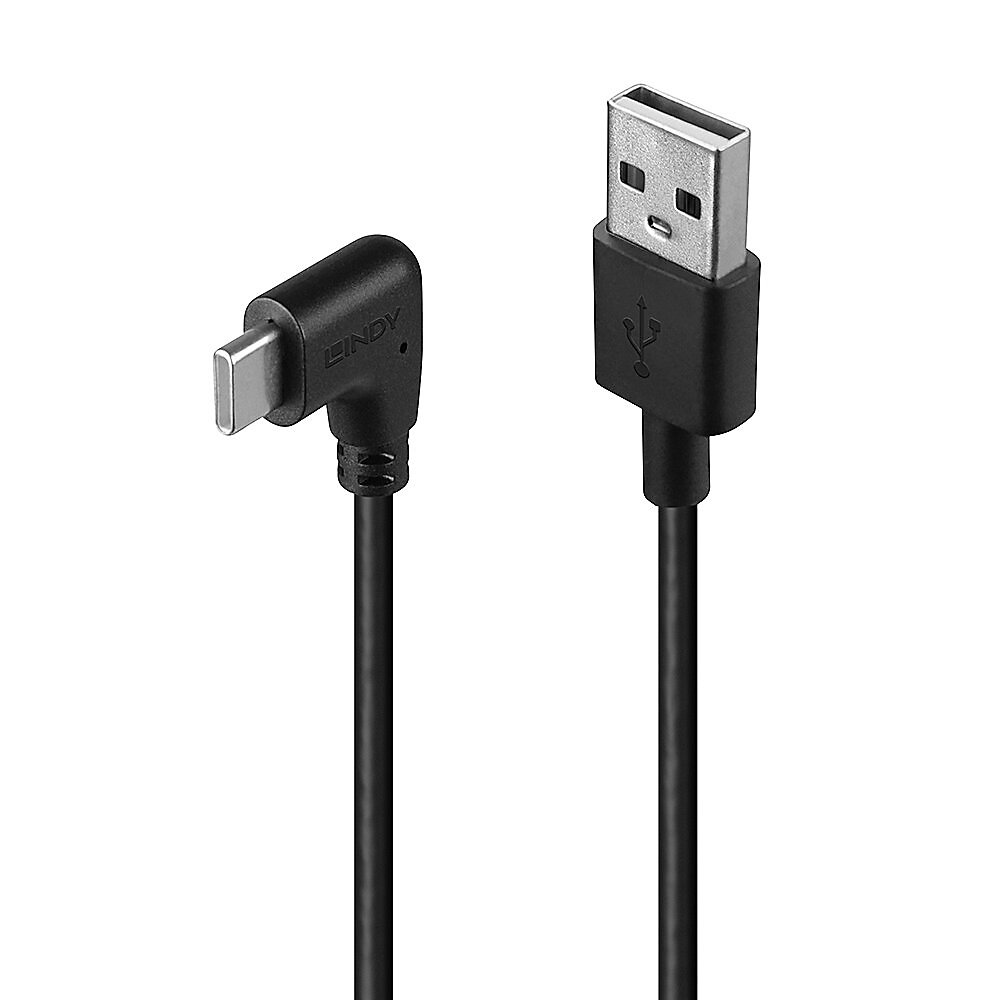 Câble USB 2.0 – USB, C coudé, 50cm LINDY