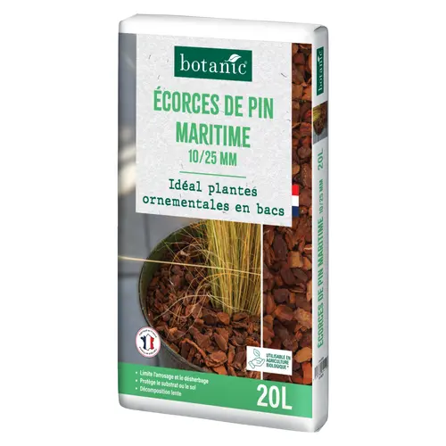 Déco jardin:Écorces de pin maritime 10/25 mm botanic® - 20 L