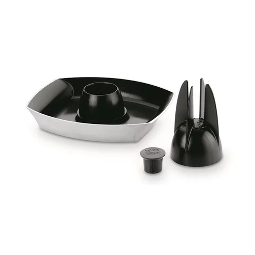 Utile pour le jardin:Support de cuisson pour poulet rôti Weber noir 24 x 20 cm
