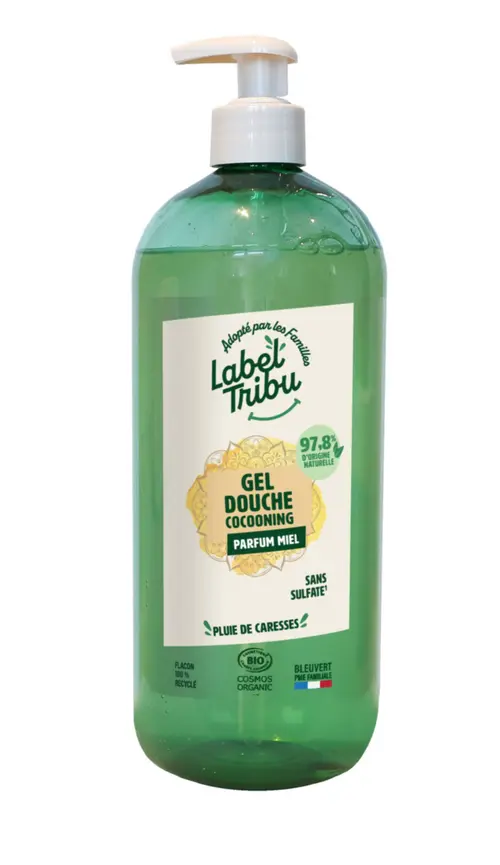 Pour un jardin bien équipé:Gel douche cocooning bio Label Tribu - 1 L