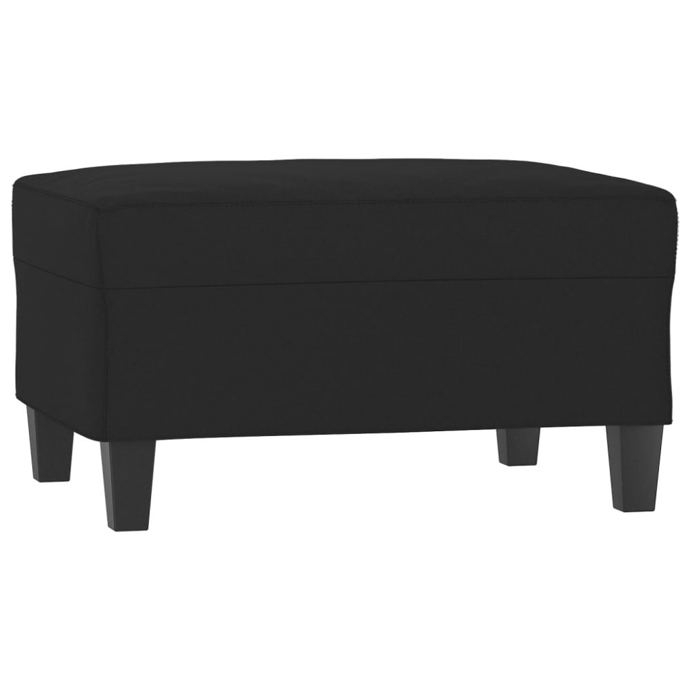 vidaXL Repose-pied Noir 70x55x41 cm Tissu microfibre
