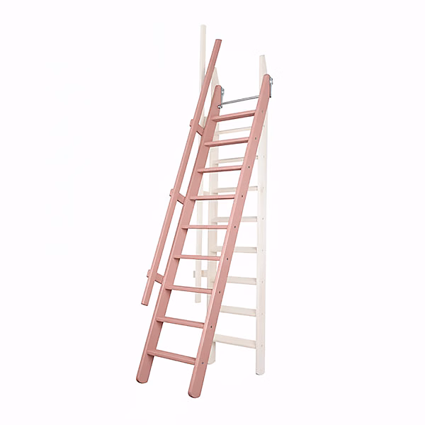 Escalier de meunier: 55cm de large – Hauteur à franchir 3m, Couleur : Rose Antique (RAL 3014), MSP/R3014