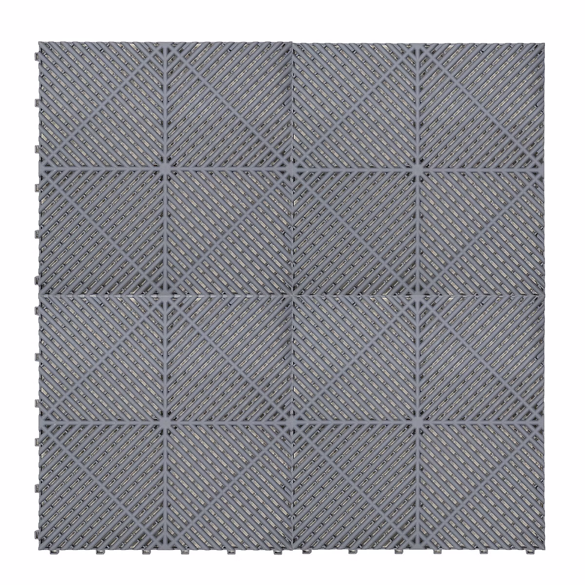 Carrelage de Sol Ventilé Pour Garage x225 Avec Bordure (Gris) – Réf. QAYXMZDDY2652456996