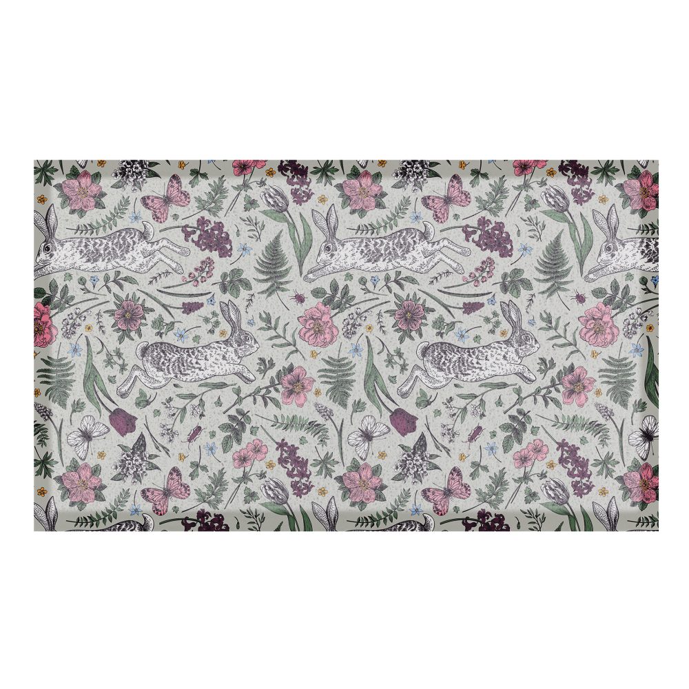 Paillasson Lièvre et Fleurs Sauvages (70 x 40 cm)