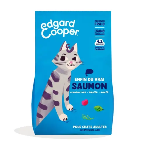 Les incontournables du jardin:Croquettes pour chat adulte au saumon sans céréales Edgard & Cooper - 2 kg