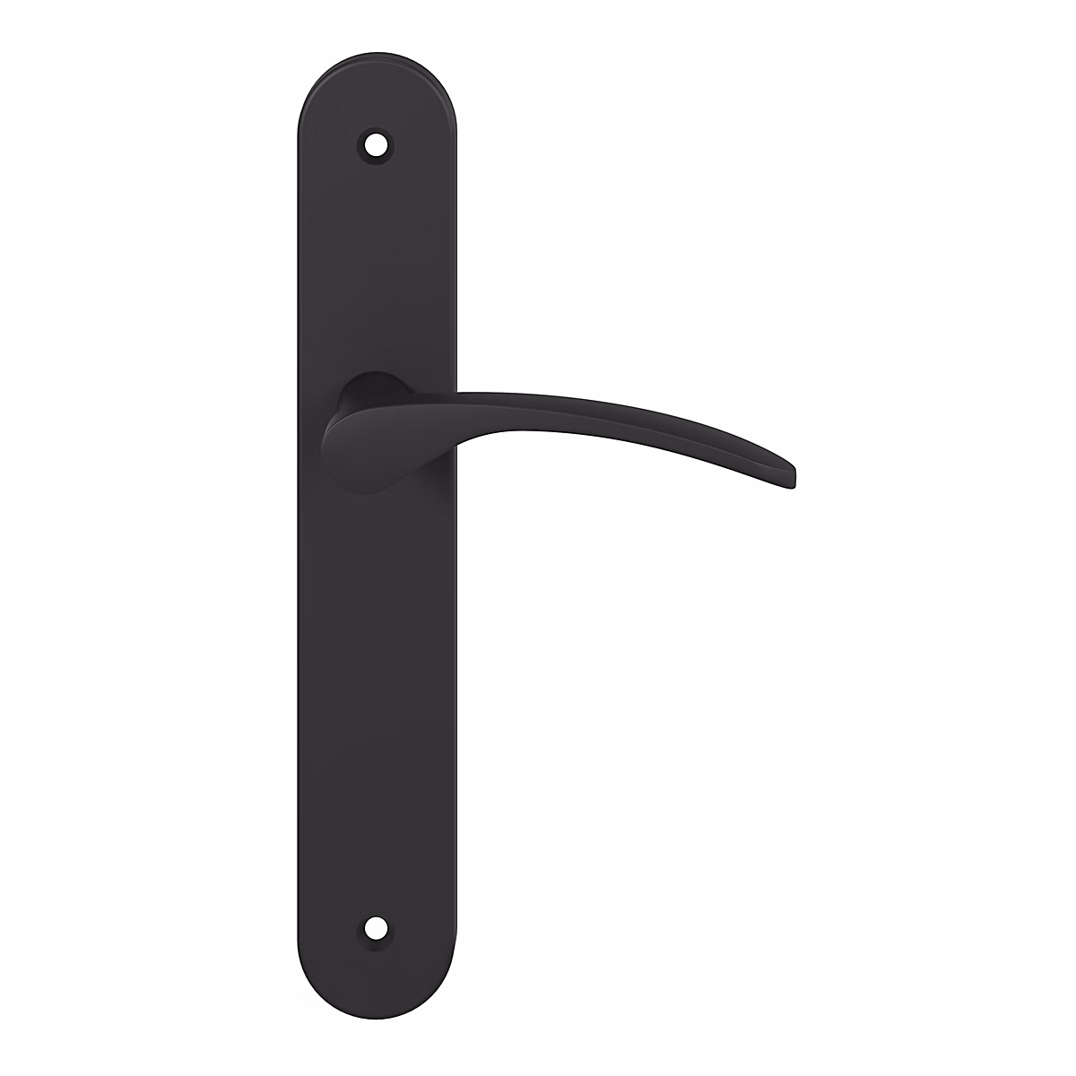 Ensemble poignée sur plaque rond GoodHome Beare effet nickel mat noir L.110.5mm x l.40mm entraxe 195mm – Réf. DLGDDIELT4514055741