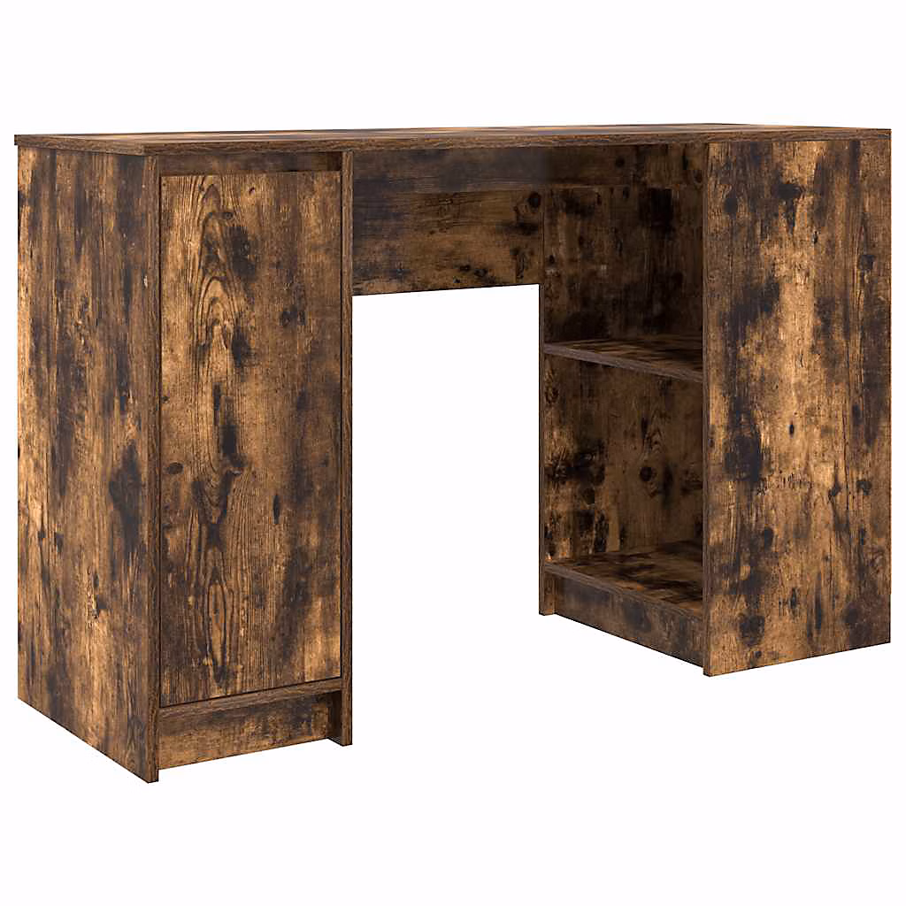 Bureau chêne fumé 120 × 42 × 76 cm bois d'ingénierie vidaXL