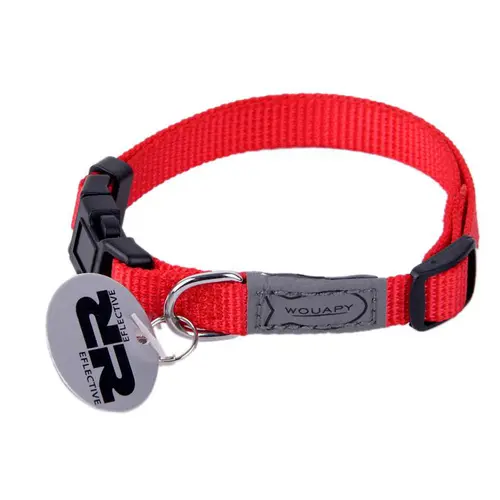Pratique au jardin:Collier pour chat en nylon coloris rouge Wouapy Basic Line - Taille unique