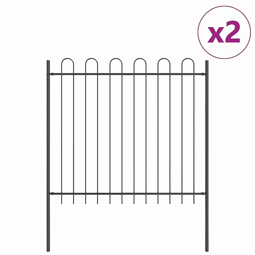 Clôture de jardin BOXTEL 2 pc 3 | 4 x 1 – 5 m Gris vidaXL