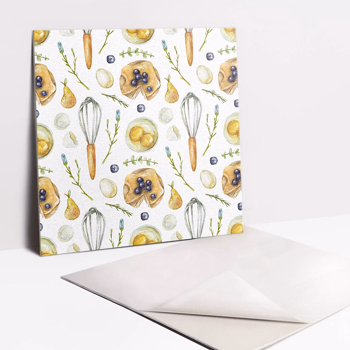 Carreaux vinyle Tulup 30 × 30 cm Fruits et crêpes 9 pcs
