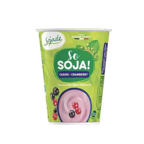 Pour vos projets:Dessert So Soja cassis cranberry bio Sojade - 400 g