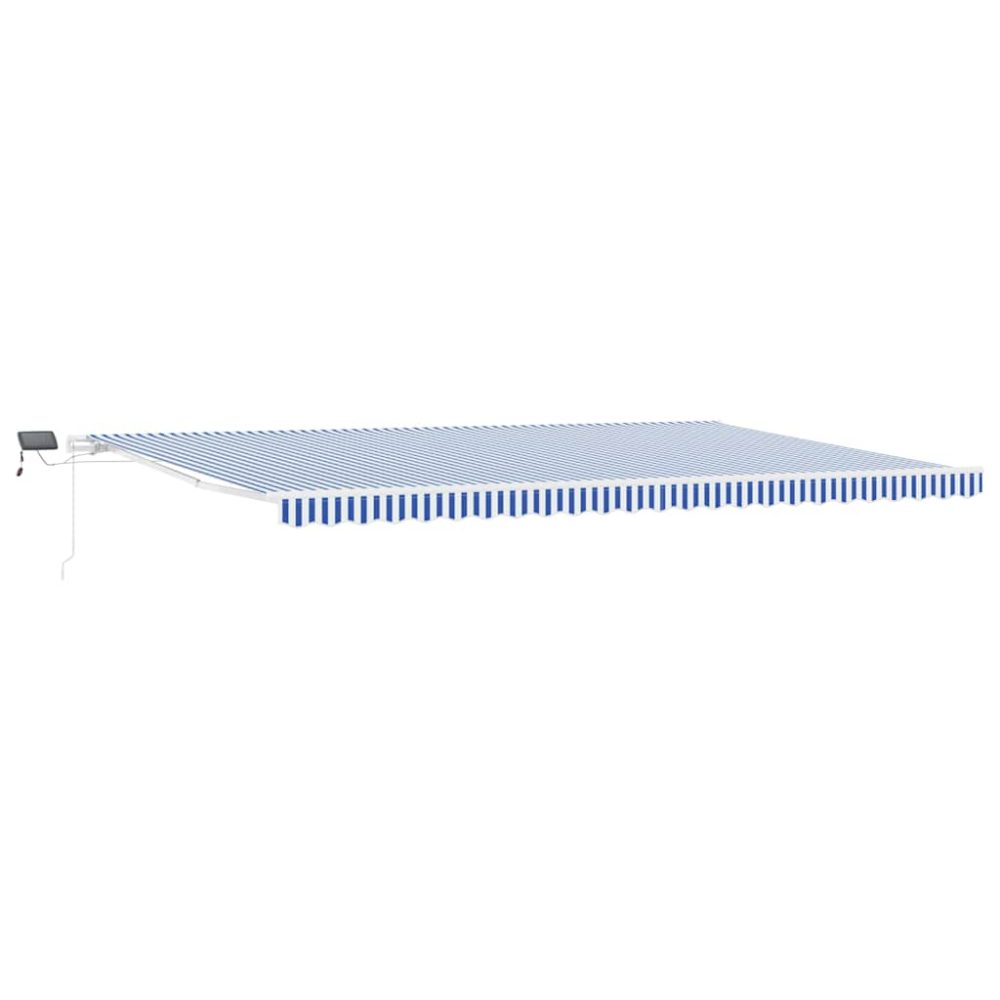 vidaXL Auvent rétractable Bleu et Blanc 600 × 300 cm