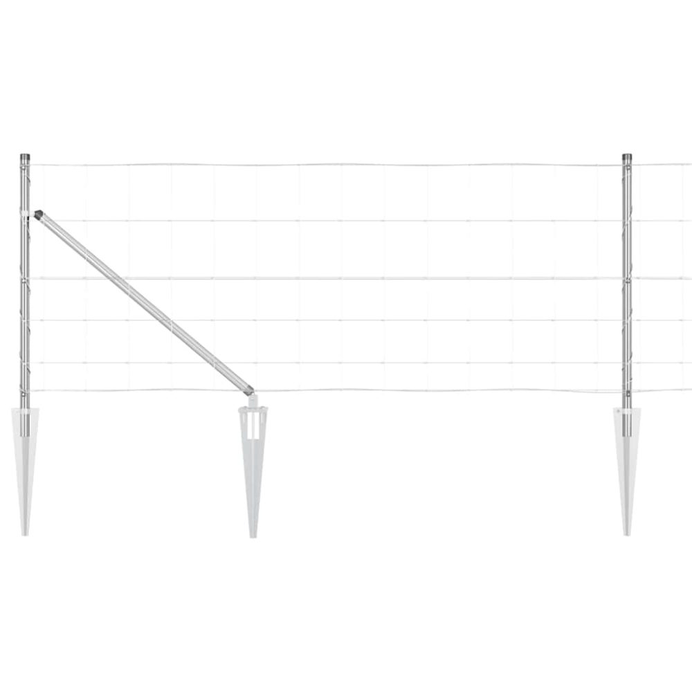 vidaXL Clôture en fil soudé avec pointes 50 x 0,8 m Acier galvanisé
