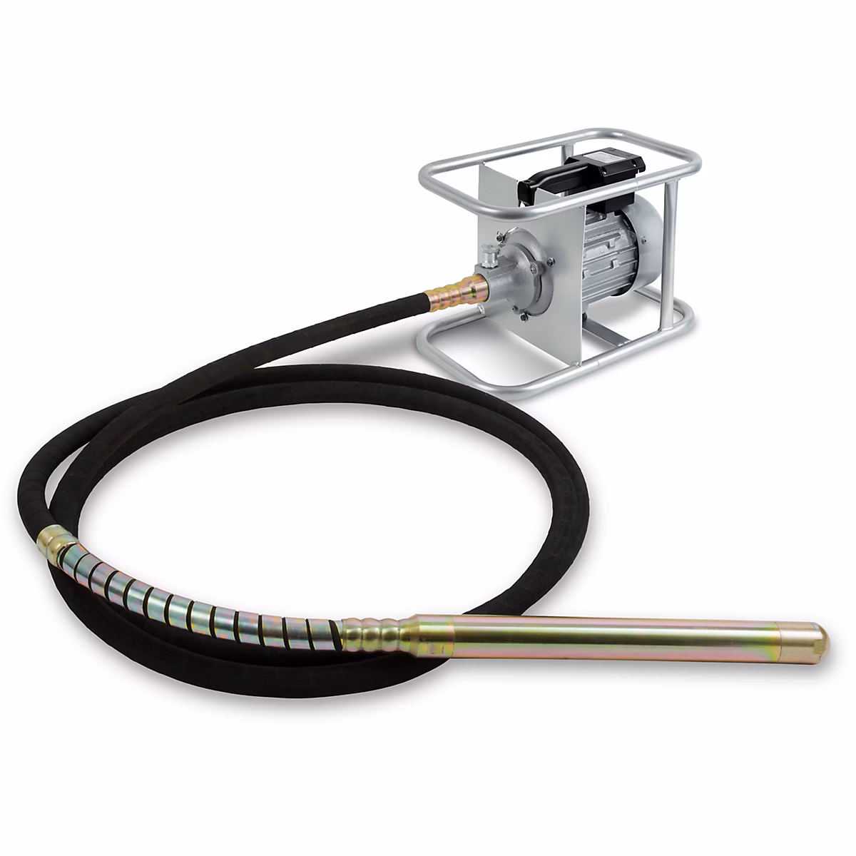 EBERTH Vibreur à béton Électrique 1500W – Tête Vibrante en Acier Renforcé 45mm de Diamètre, Longueur de Tuyau 6m