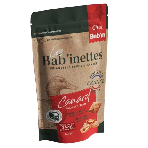 Sélection nature：Friandises pour chat au canard Bab'in Les Bab'inettes - 60 g