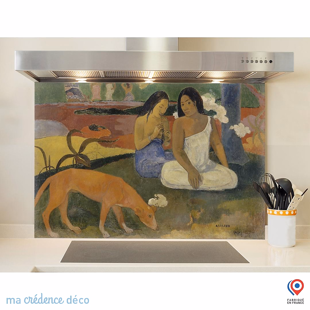 Crédence cuisine fond de hotte Paul Gauguin | Verre trempé – L 70 cm x H 60 cm – MaCrédenceDéco