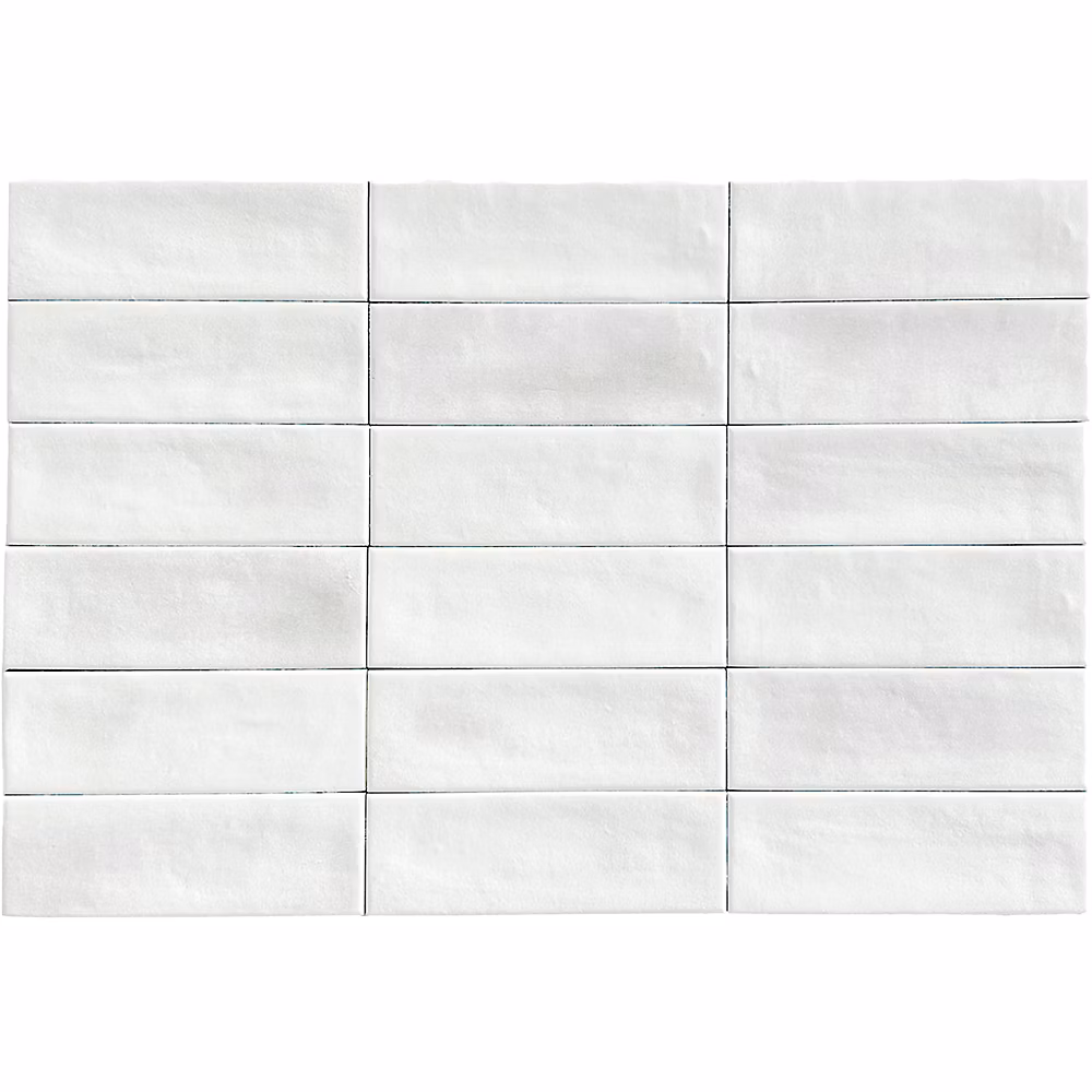 Carrelage Mural Mini Metro 5 × 15cm Premium. Beret White Matt