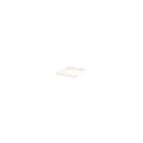 Style extérieur:Soucoupe Toscane carrée coloris blanc 40 x 40 x 5,9 cm