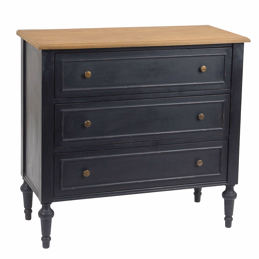 Meuble – Commode 3 tiroirs en chêne L95 cm New Légende