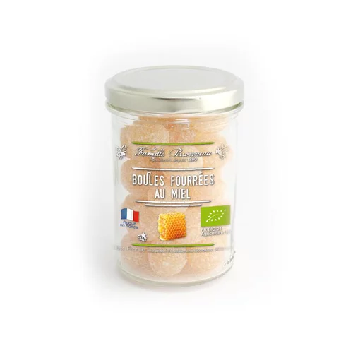 Un plus pour vos extérieurs：Bonbons bio en forme de boules fourrées au miel en pot de 150 g