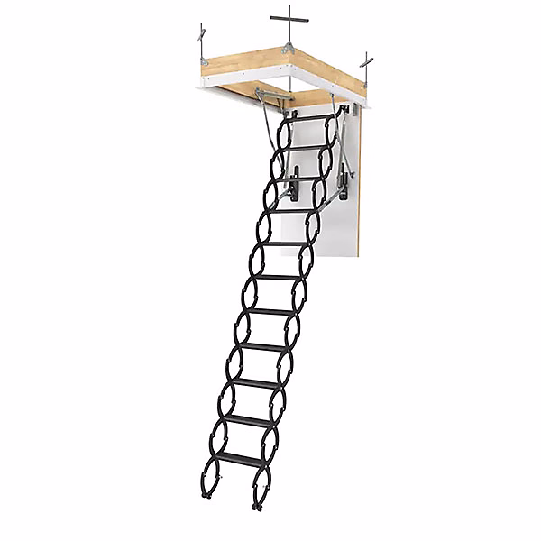 Echelle escamotable en métal – Trémie de 70 × 80cm, Hauteur de 2.80 à 3.00m, LST7080-300