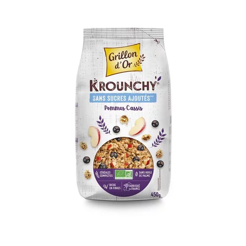 Pour mieux vivre dehors:Céréales bio Krounchy pommes cassis - 450 g