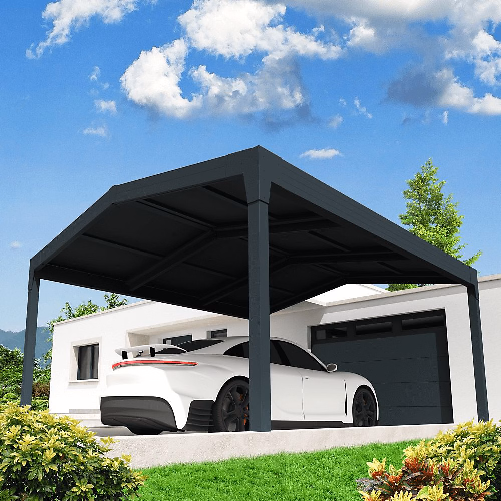 Carport solaire ENERGY 2 pentes Gris anthracite 4 – 106 × 5,978m